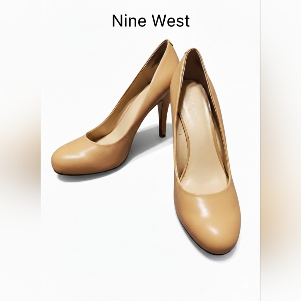 Nine West Classic Nude Round Toe Heels - 7.5